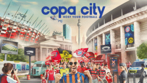 Leia mais sobre o artigo Copa City: O Jogo Tycoon de Futebol Ganha Campanha de Financiamento e Data de Lançamento em Março de 2026!