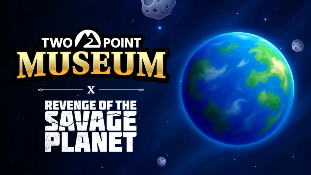 Two Point Museum ganha crossover com Savage Planet e conteúdo gratuito Zooseum para Switch 2. Baixe a atualização agora.