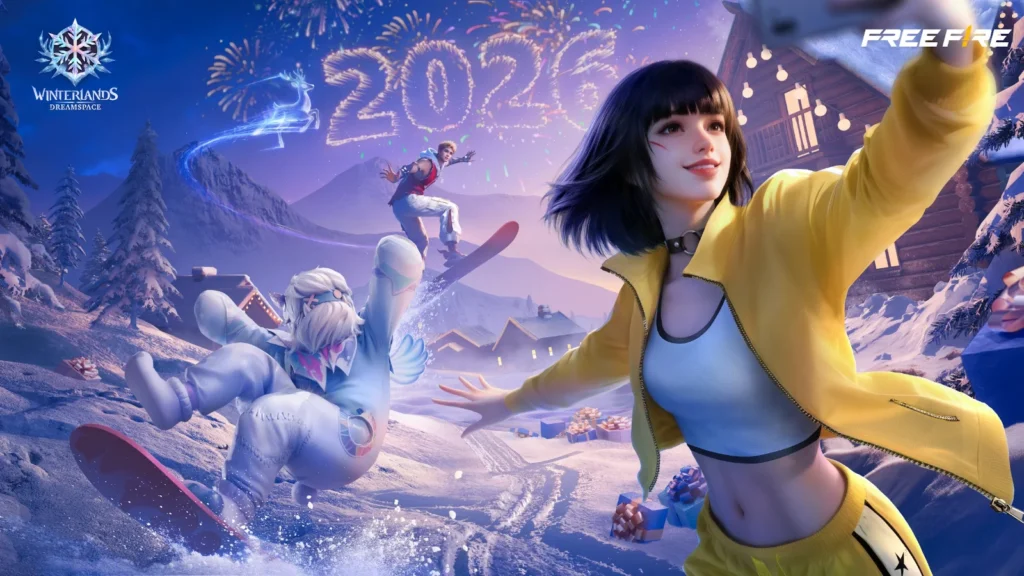 O evento de Natal do Free Fire começou! Ganhe o conjunto Iéti Sonhador grátis, use a nova Prancha na neve e visite o Sonhadouro. Veja as recompensas até 06/01.