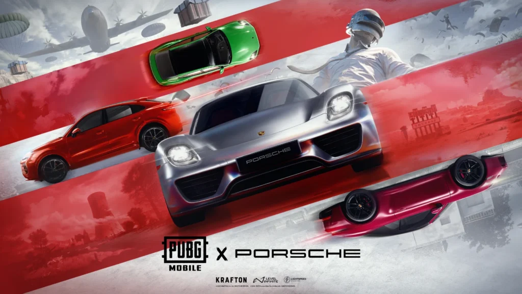 PUBG MOBILE e Porsche: Skins de Carros 918 Spyder e Panamera Turbo