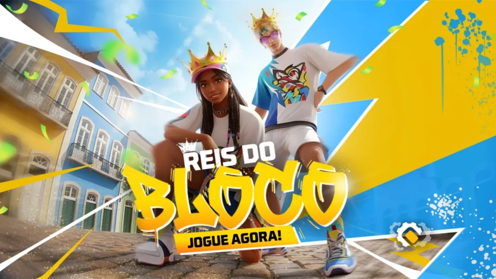 Jogue agora "Reis do Bloco" no Free Fire. Novo mapa 4v4 inspirado no Carnaval de Salvador fica disponível até 28/02.
