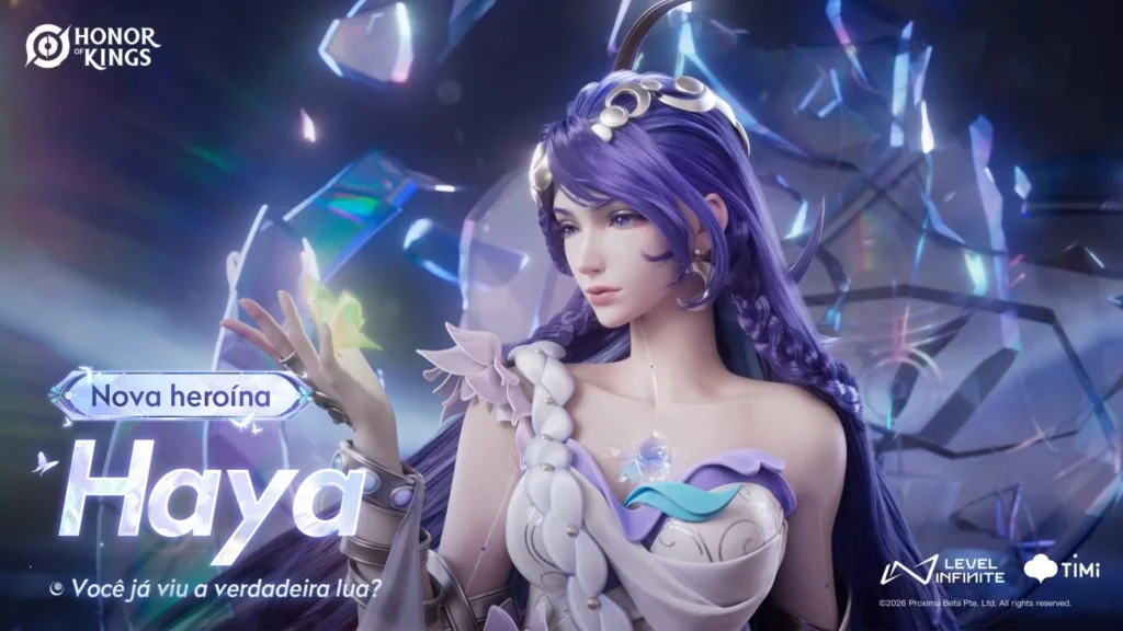 Haya chegou ao Honor of Kings! Confira as habilidades do novo mago, a skin Wukong Anoman e o novo modo de jogo com escudos.