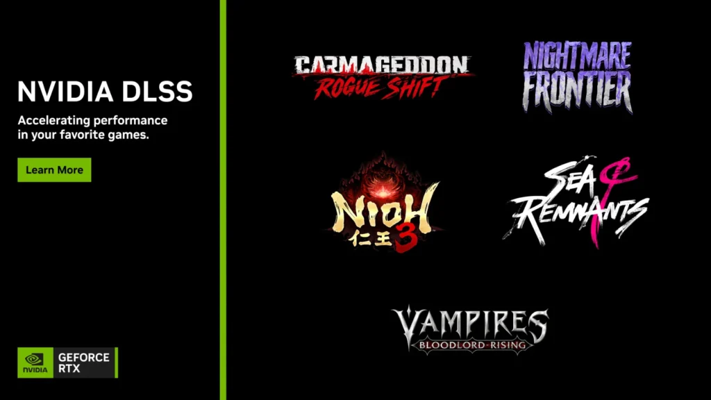 Nioh 3 e Vampires chegam com DLSS 4 e Multi Frame Generation. Saiba como atualizar para o DLSS 4.5 via App NVIDIA e novidades RTX.