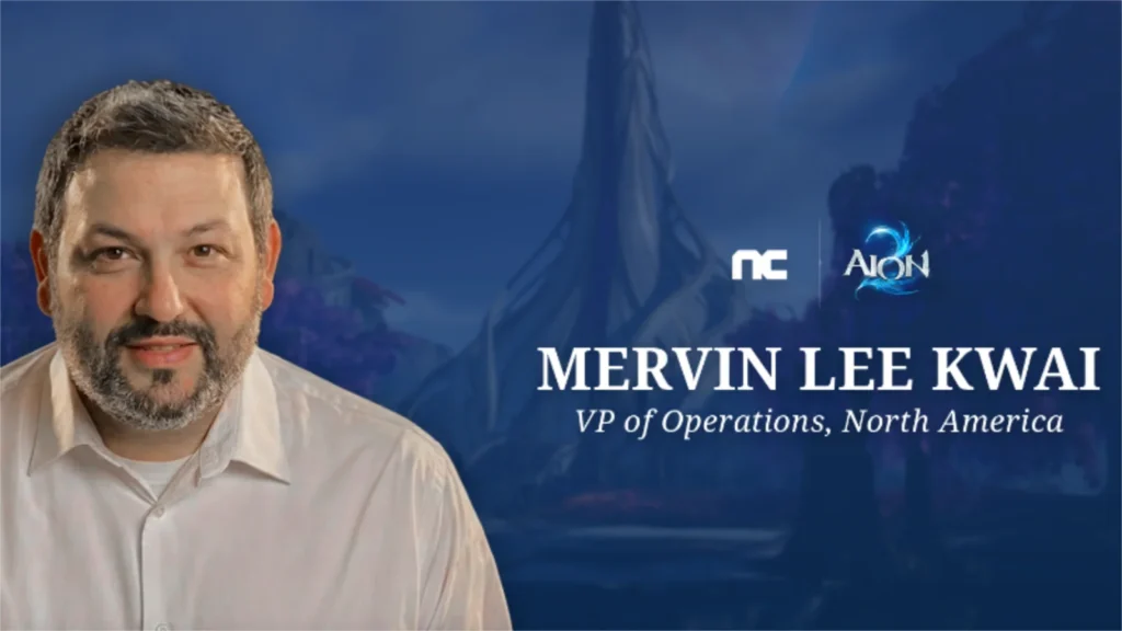 Mervin Lee Kwai, ex-Amazon Games (Lost Ark), assume como VP da NC America para comandar o lançamento de AION 2 no ocidente em 2026.