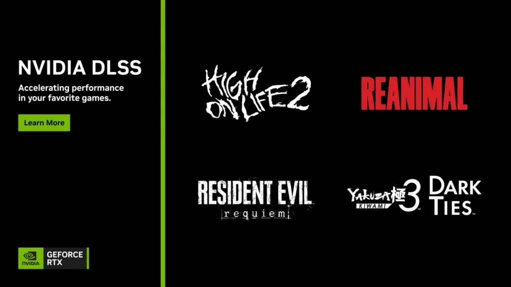 Compre uma GeForce RTX Série 50 e ganhe Resident Evil Requiem no Steam. Veja também os novos jogos com suporte a DLSS 4 e 4.5.
