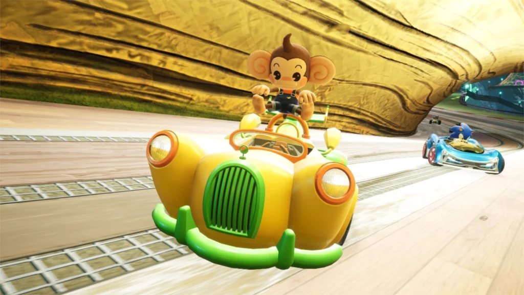 AiAi e o Banana Cruiser chegam de graça ao Sonic Racing: CrossWorlds! Atualize o jogo em qualquer plataforma para liberar o pacote.