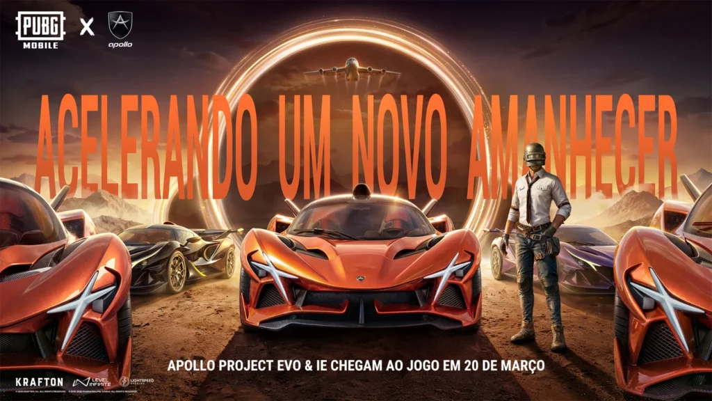 PUBG MOBILE e Apollo Automobil trazem os modelos Intensa Emozione e Project EVO para o jogo. Confira as cores, acessórios e como desbloquear efeitos exclusivos.