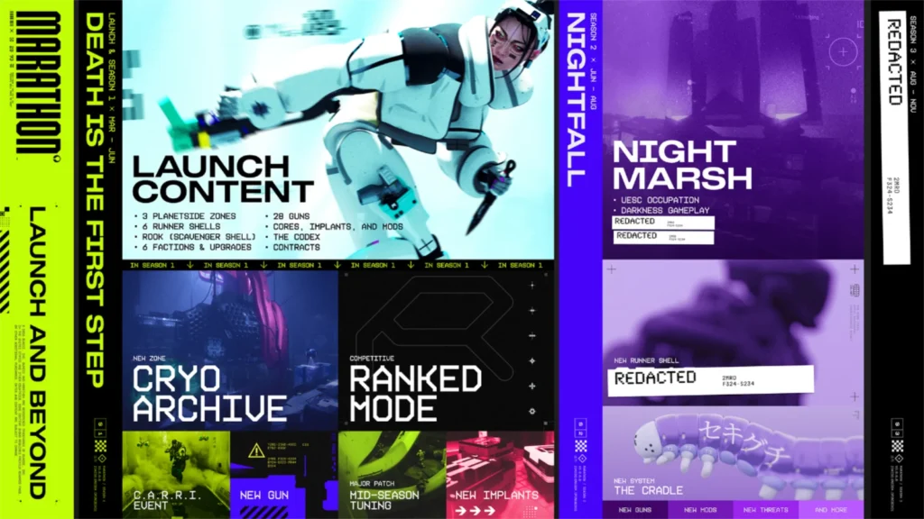 O lançamento de Marathon da Bungie 5 de março! Confira o horário, plataformas, o clipe com Poppy e novidades da 1ª Temp.