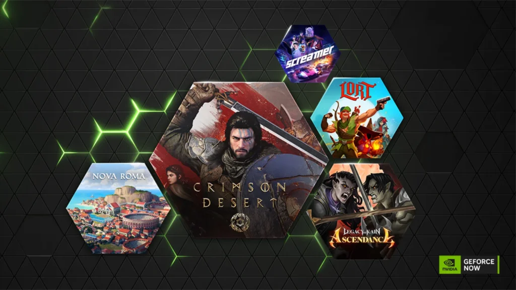 Crimson Desert chega ao GeForce NOW em março de 2026! Confira a lista completa com 15 jogos, incluindo Kingdom Come II e Slay the Spire 2.