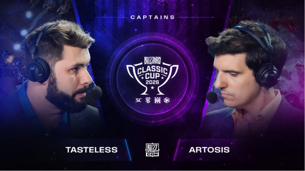 Tasteless e Artosis lideram a Blizzard Classic Cup na BlizzCon 2026! Confira os jogos clássicos e detalhes da competição.