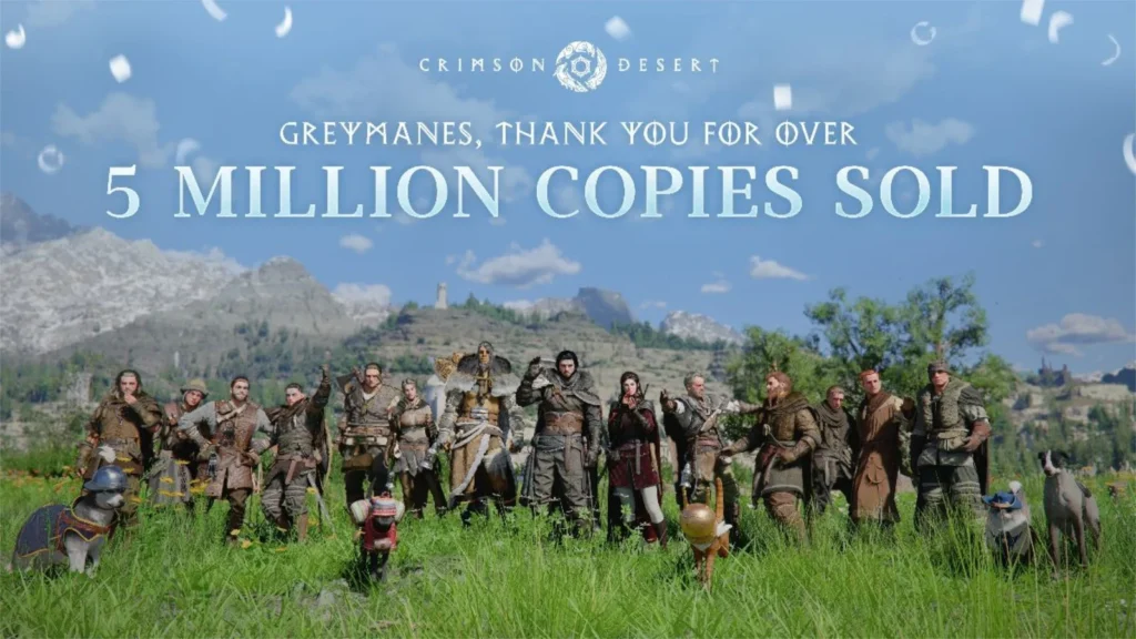 Crimson Desert alcança a marca histórica de 5 milhões de cópias vendidas! Saiba mais sobre o sucesso do título da Pearl Abyss.