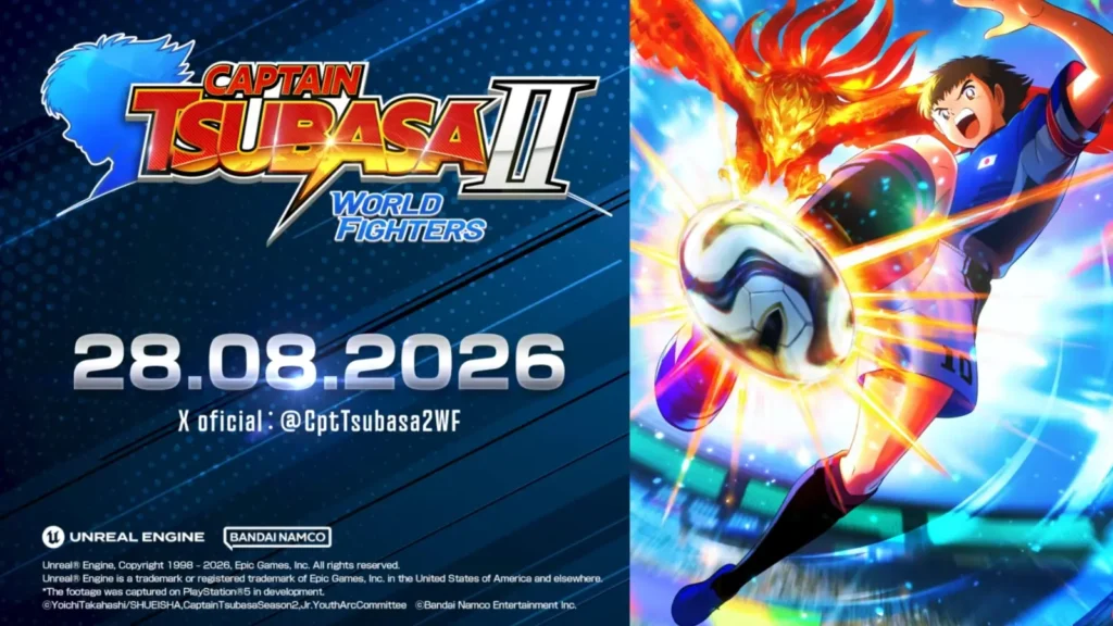Captain Tsubasa 2: World Fighters chega em 28 de agosto! Confira o trailer da história, o novo sistema Super Action Soccer e os detalhes da pré-venda.