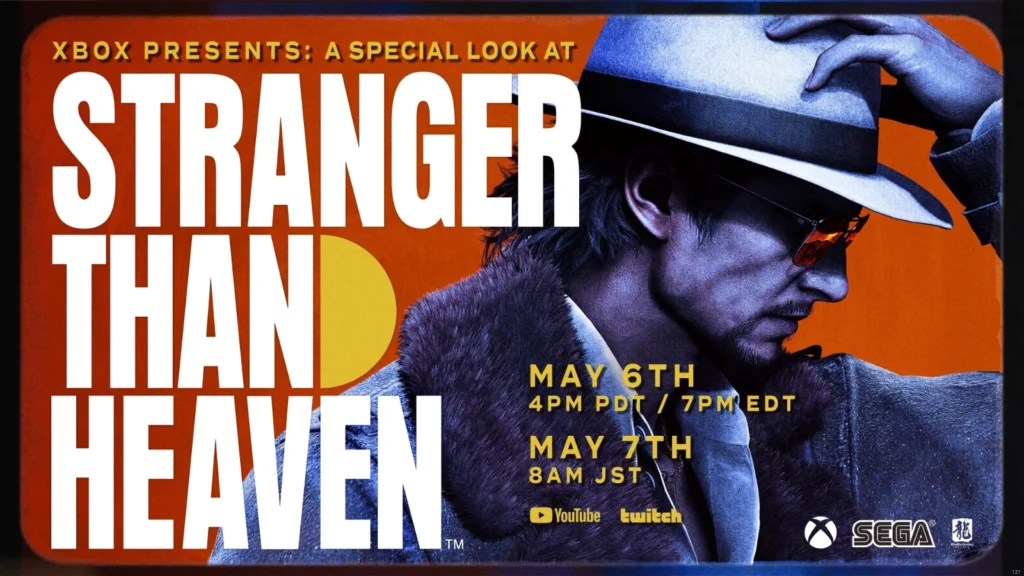 Não perca a transmissão Xbox Presents focada em STRANGER THAN HEAVEN! Descubra detalhes da história e do mundo deste novo título da SEGA