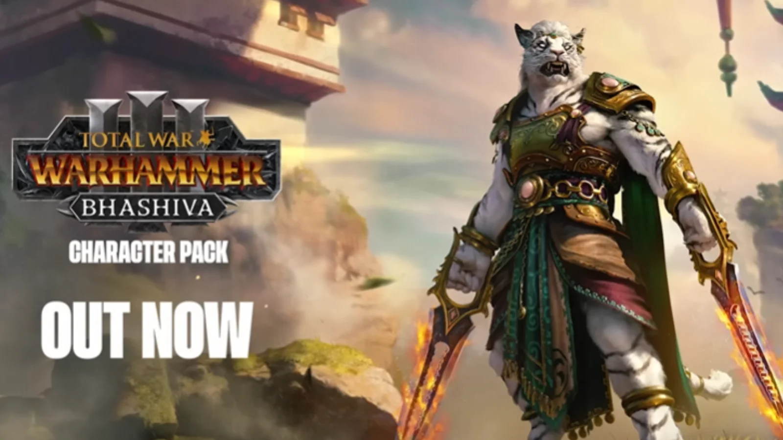 O pacote Bhashiva e os Guerreiros Tigre chegou ao Total War: WARHAMMER III! Expanda o exército de Grand Cathay com novas mecânicas e lutadores felinos.