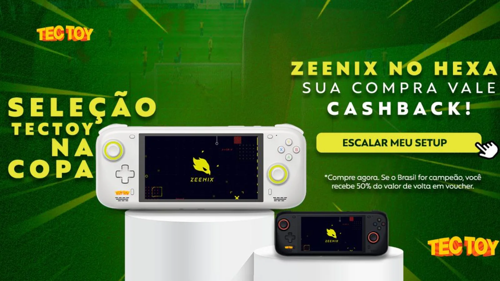 TecToy Lança Campanha do Hexa com Reembolso Parcial na Compra do Zeenix Lite e Pro