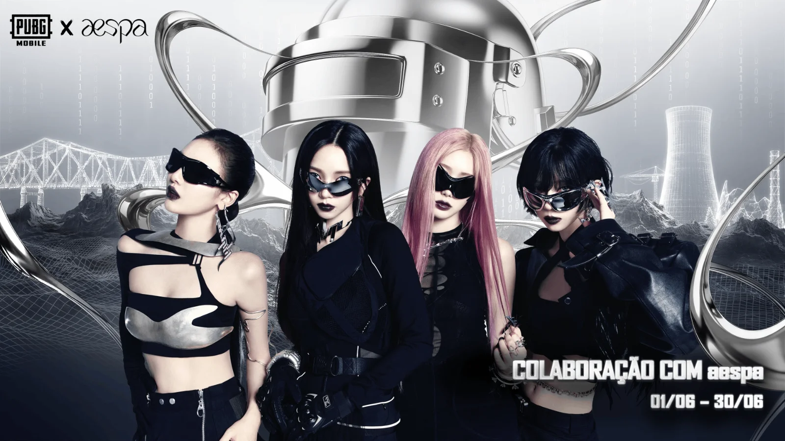 O grupo de K-Pop aespa chegou ao PUBG MOBILE! Desbloqueie trajes de Karina, Winter, Giselle e Ningning, dancinhas e as músicas do lobby.