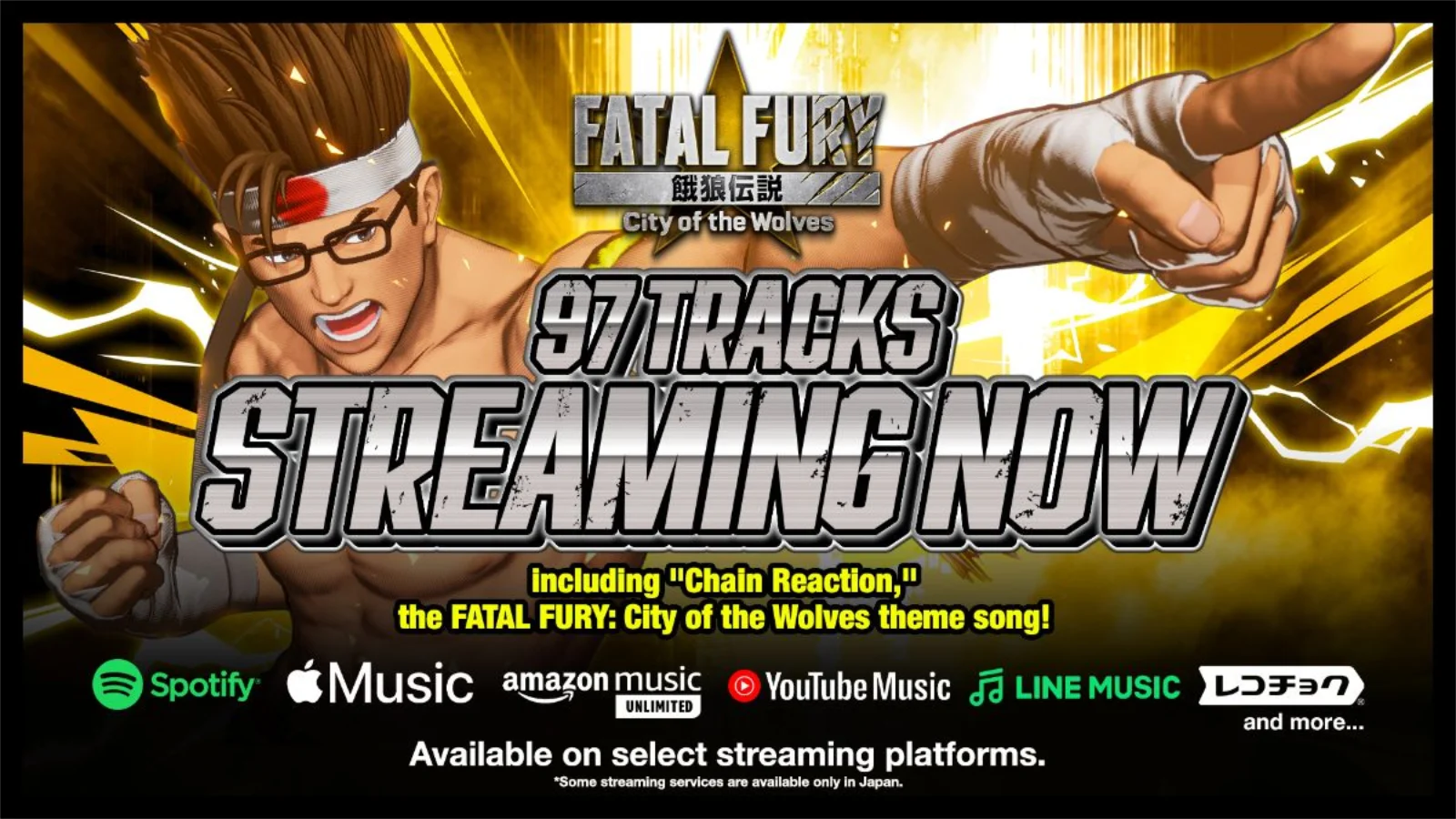 A SNK liberou a trilha sonora de FATAL FURY: City of the Wolves com 97 faixas no Spotify, Apple Music e YouTube Music! Confira os detalhes.