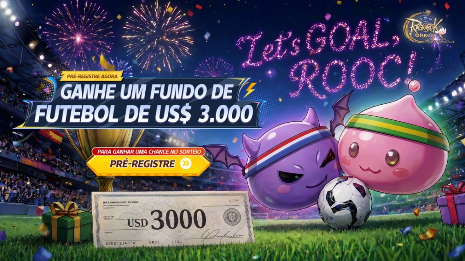 O MMORPG Ragnarok Origin: Classic iniciou o Teste de Paixão nas Américas! Participe do evento de futebol e concorra a prêmios de US$ 3.000.