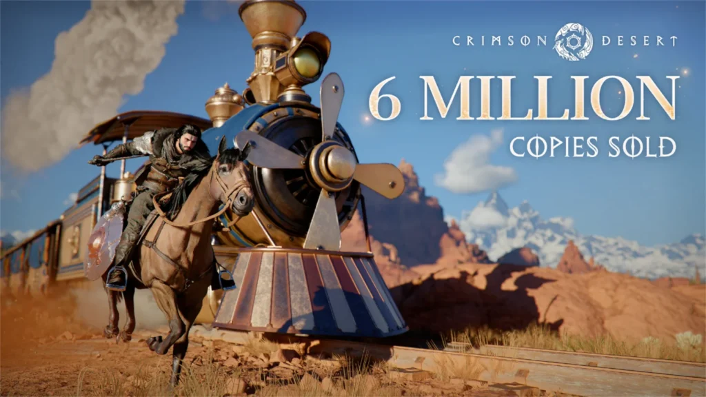 O aclamado jogo Crimson Desert superou a marca histórica de 6 milhões de cópias vendidas pelo mundo! Confira os dados de sucesso da Pearl Abyss.