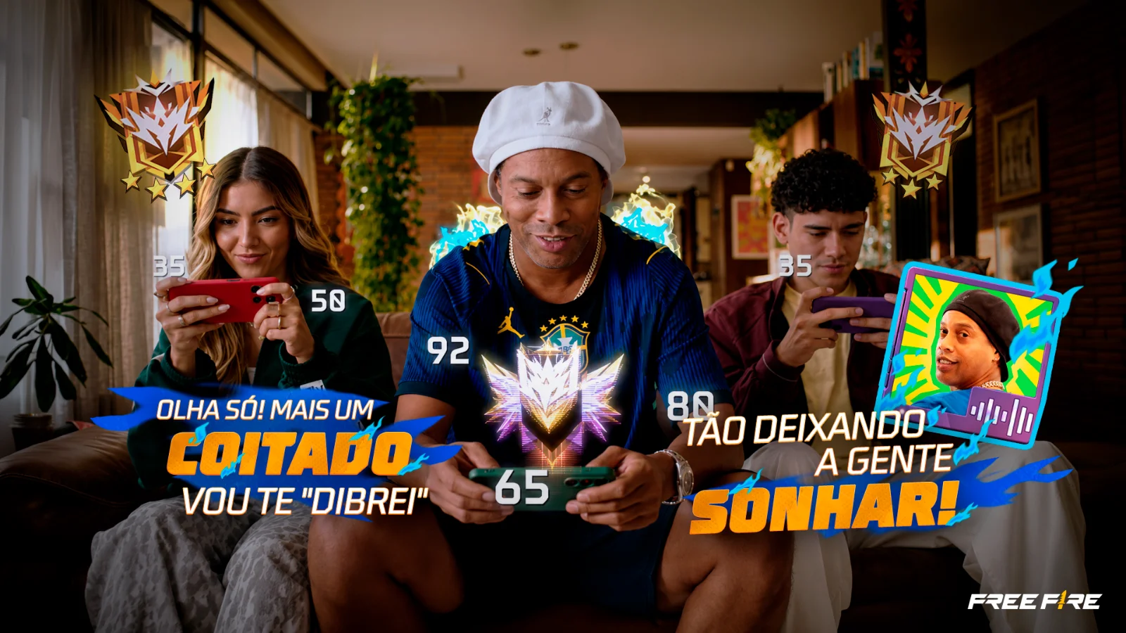 A Garena anunciou o pacote de voz do Ronaldinho Gaúcho no Free Fire! Conclua missões da campanha de futebol e desbloqueie frases icônicas.