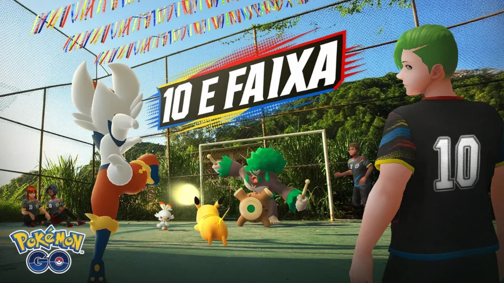 A Niantic anunciou o evento 10 e Faixa em Pokémon GO! Jogue na América Latina para desbloquear a Camisa 10 e capturar monstrinhos temáticos.