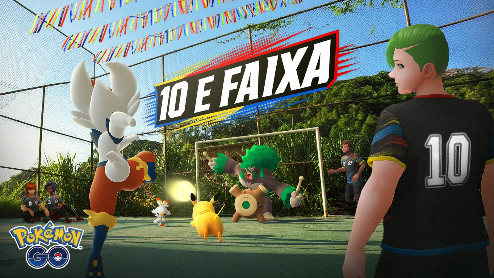 A Niantic anunciou o evento 10 e Faixa em Pokémon GO! Jogue na América Latina para desbloquear a Camisa 10 e capturar monstrinhos temáticos.