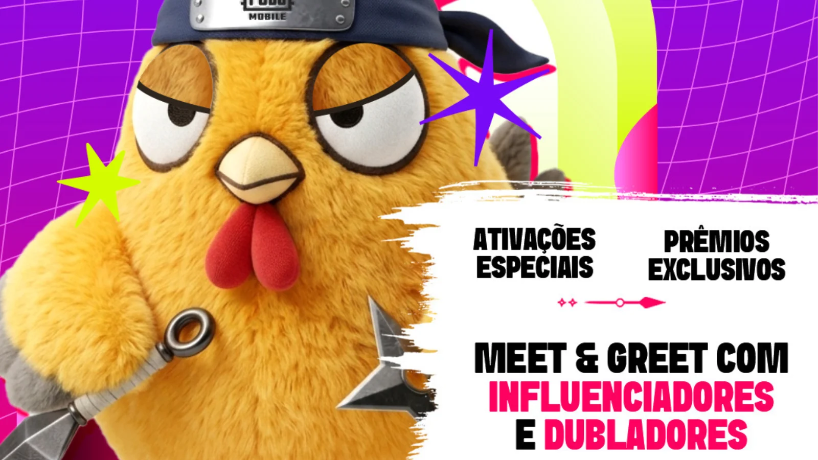 O estande de PUBG MOBILE no Anime Friends trará a Vila da Folha de Naruto! Confira o Ichiraku Lamen, testes do patch 4.5 e os dubladores oficiais.