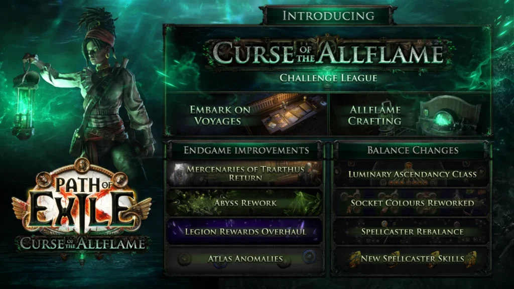 A expansão Path of Exile: Curse of the Allflame já está disponível! Explore o oceano, garanta o Twitch Drops e confira a classe Luminária.