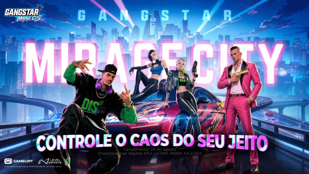 Faça o pré-registro de Gangstar Mirage City! Conheça o novo RPG de mundo aberto da Level Infinite e garanta prêmios exclusivos.