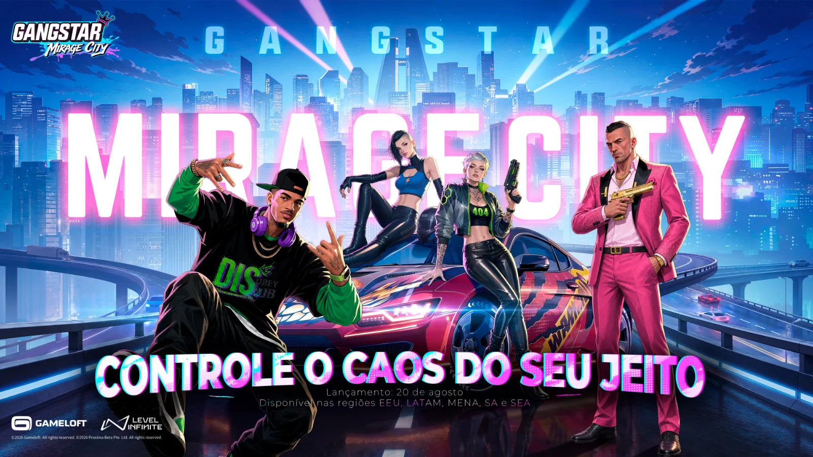 Faça o pré-registro de Gangstar Mirage City! Conheça o novo RPG de mundo aberto da Level Infinite e garanta prêmios exclusivos.