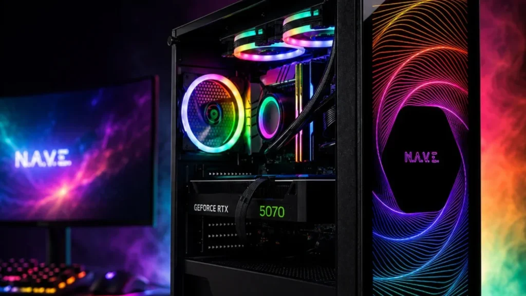 A NAVE apresenta os desktops Órbita IA70 e IA70P! Descubra as especificações com placas NVIDIA RTX 5060, RTX 5070 e processadores Intel Core Ultra.