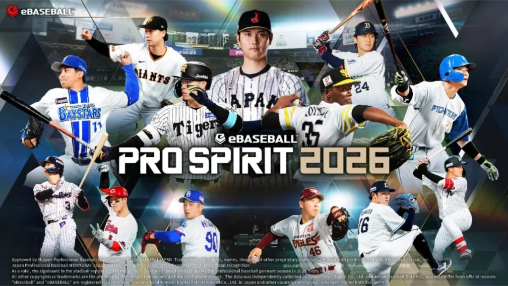 eBaseball™: PRO SPIRIT 2026 chegou ao PlayStation 5 e Steam! Confira os modos Star Player, World Baseball Classic e o bônus de Shohei Ohtani.