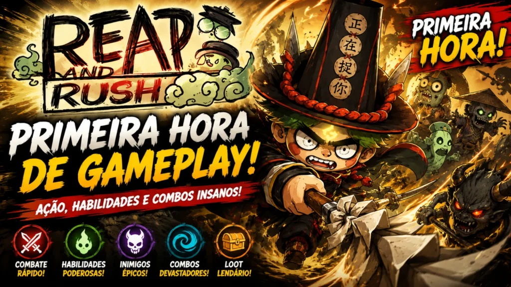 Assista à primeira hora de gameplay de Reap and Rush no canal Nômade RED! Confira os combates contra Yaoguai no roguelike para PC.