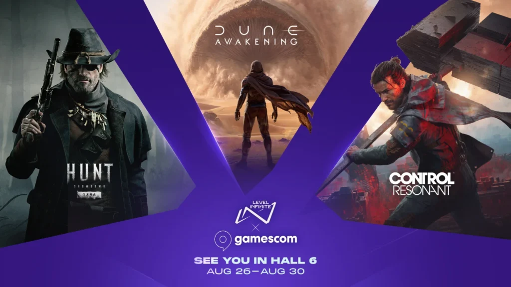 A Level Infinite na gamescom 2026 terá CONTROL Resonant jogável, Dune: Awakening nos consoles e surpresas exclusivas! Confira as atrações do evento.