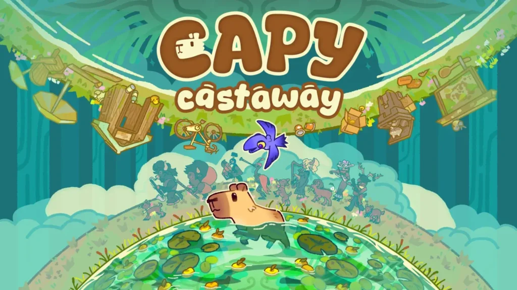 O aconchegante Capy Castaway já está disponível no Steam! Viva a jornada do filhote de capivara e do corvo com 10% de desconto e suporte a coop.