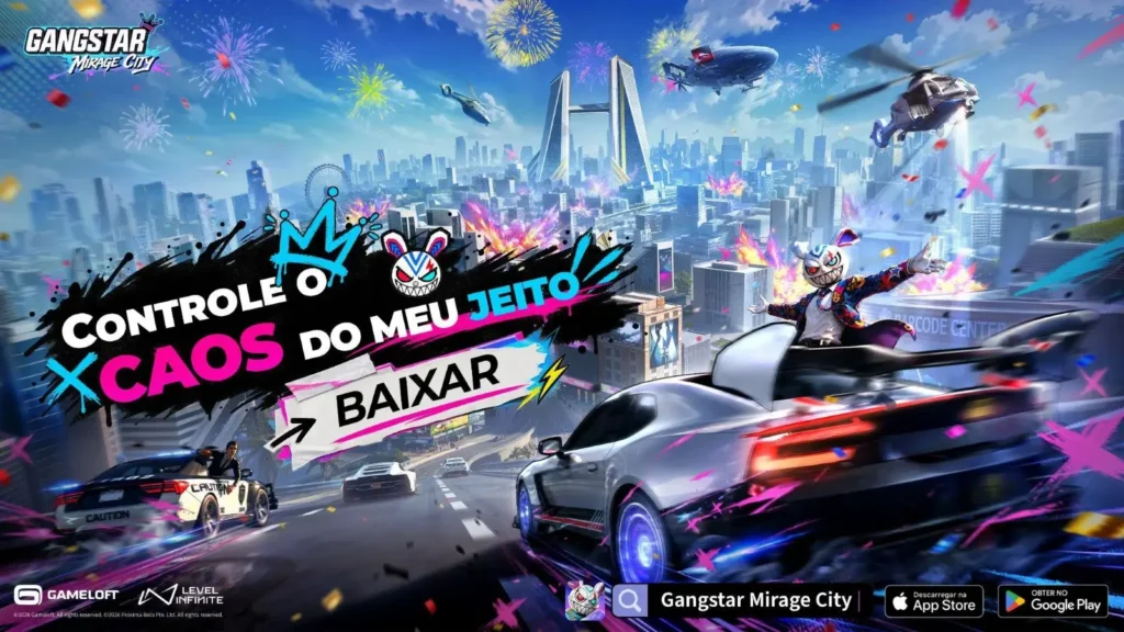 O jogo Gangstar Mirage City já está disponível no Brasil! Baixe grátis no iOS e Android com bônus para mais de 30 milhões de pré-registros.