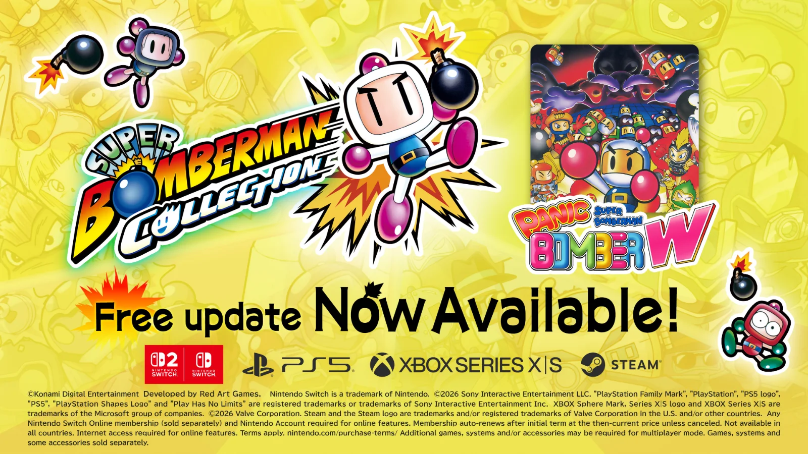 Konami Adiciona o Clássico Panic Bomber W no Super Bomberman Collection em Atualização Gratuita