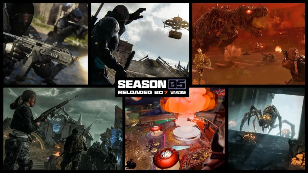 A Temporada 5 Recarregada de Call of Duty chega em 20 de agosto! Confira o desfecho de Zumbis em Rex Infernus, o mapa Turbo Tilt e itens no Warzone.