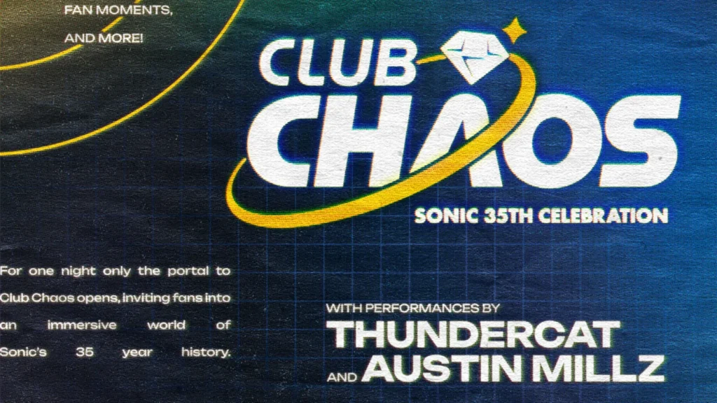 O evento Club Chaos de 35 anos do Sonic terá shows de Thundercat, Tee Lopes, finais mundiais e transmissão ao vivo. Saiba tudo!