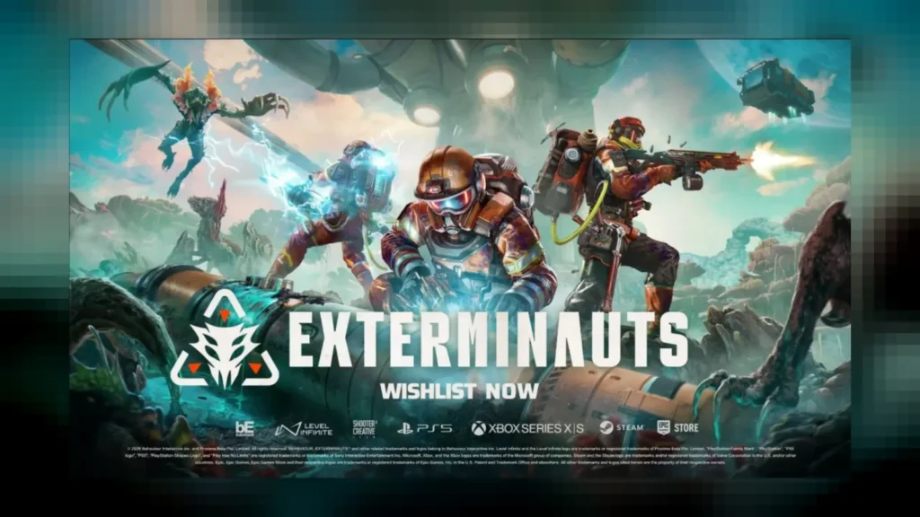 O jogo de tiro cooperativo Exterminauts foi anunciado na gamescom 2026! Controle operários espaciais e combata pragas no PS5, Xbox e PC.