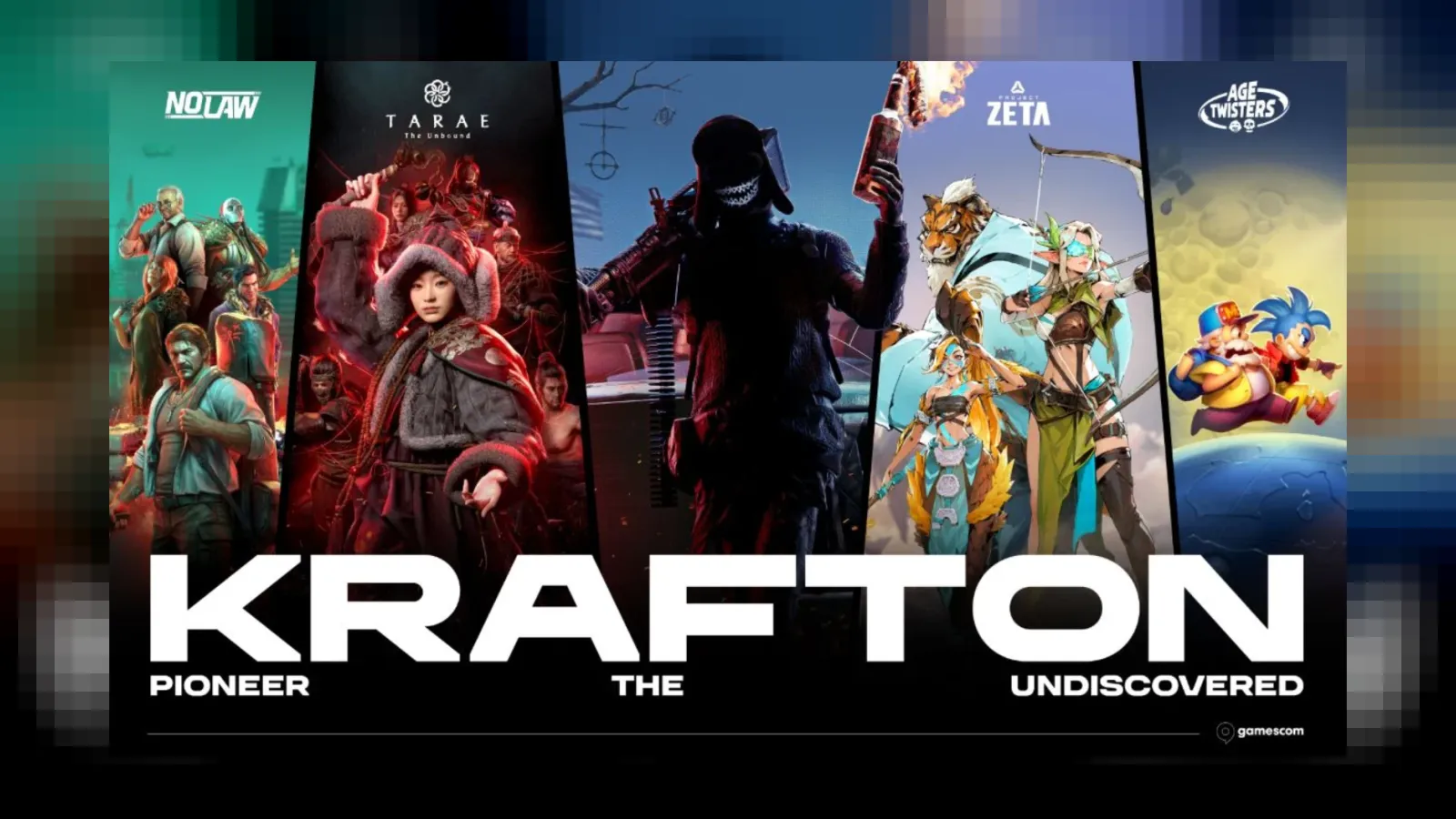 Os novos jogos da KRAFTON na gamescom 2026 incluem PUBG: DED. NET, NO LAW e TARAE: The Unbound. Confira os anúncios e detalhes!
