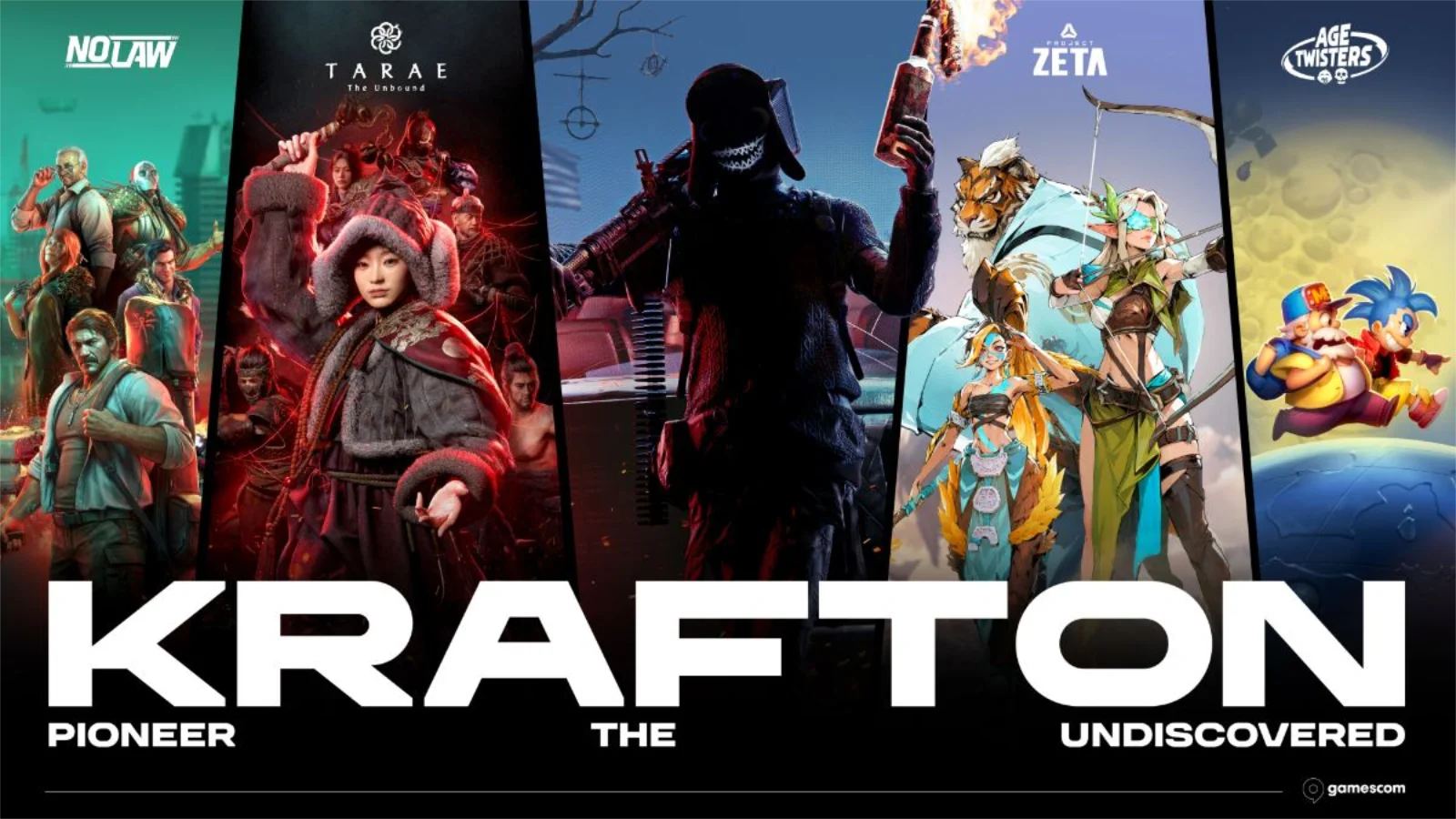 Os novos jogos da KRAFTON na gamescom 2026 incluem PUBG: DED. NET, NO LAW e TARAE: The Unbound. Confira os anúncios e detalhes!