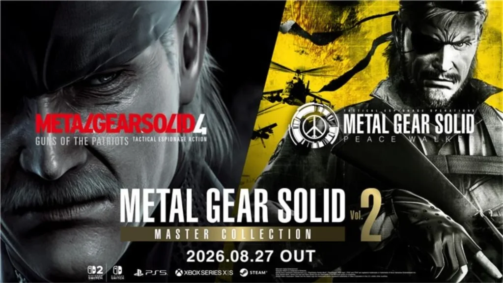 METAL GEAR SOLID MASTER COLLECTION Vol. 2 já está disponível no PS5, Xbox, Switch 2 e PC com MGS4, Peace Walker e Ghost Babel. Confira!
