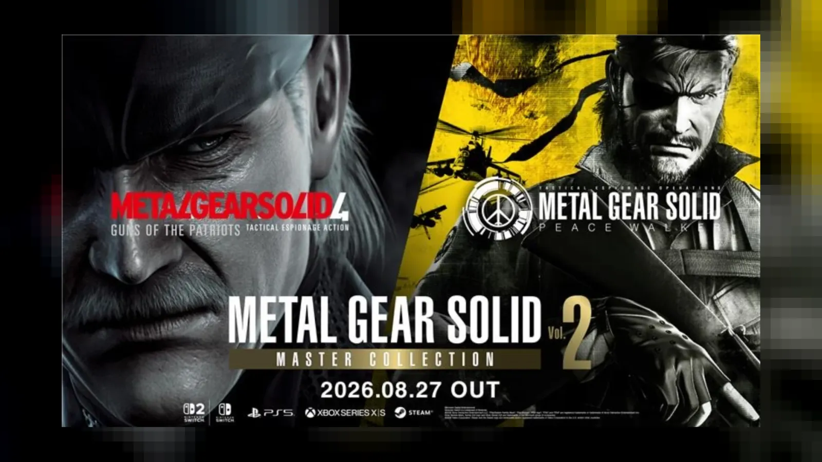 METAL GEAR SOLID MASTER COLLECTION Vol. 2 já está disponível no PS5, Xbox, Switch 2 e PC com MGS4, Peace Walker e Ghost Babel. Confira!