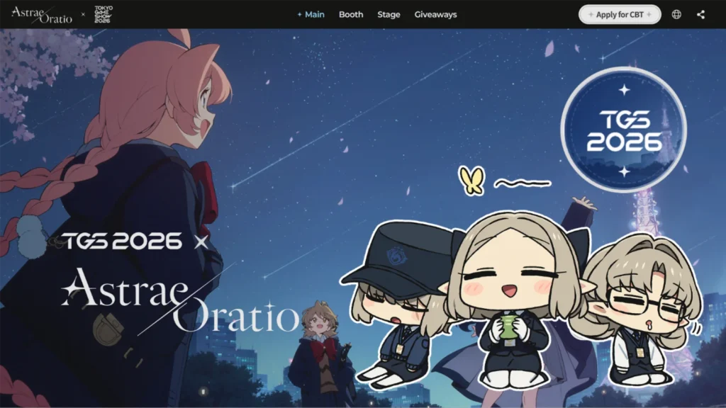 A demo de Astrae Oratio na Tokyo Game Show 2026 estreia opções de combate e história, painel com desenvolvedores e brindes. Confira!