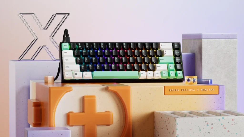 O teclado gamer Razer Reclusa X Mini 65% traz switches hot-swappable de 3 e 5 pinos, espuma de silicone e recursos Snap Tap. Confira!