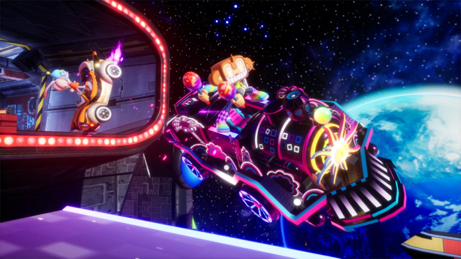 O DLC gratuito de Samba de Amigo em Sonic Racing: CrossWorlds traz o piloto Amigo, kart Locomotiva e festival temático. Confira!