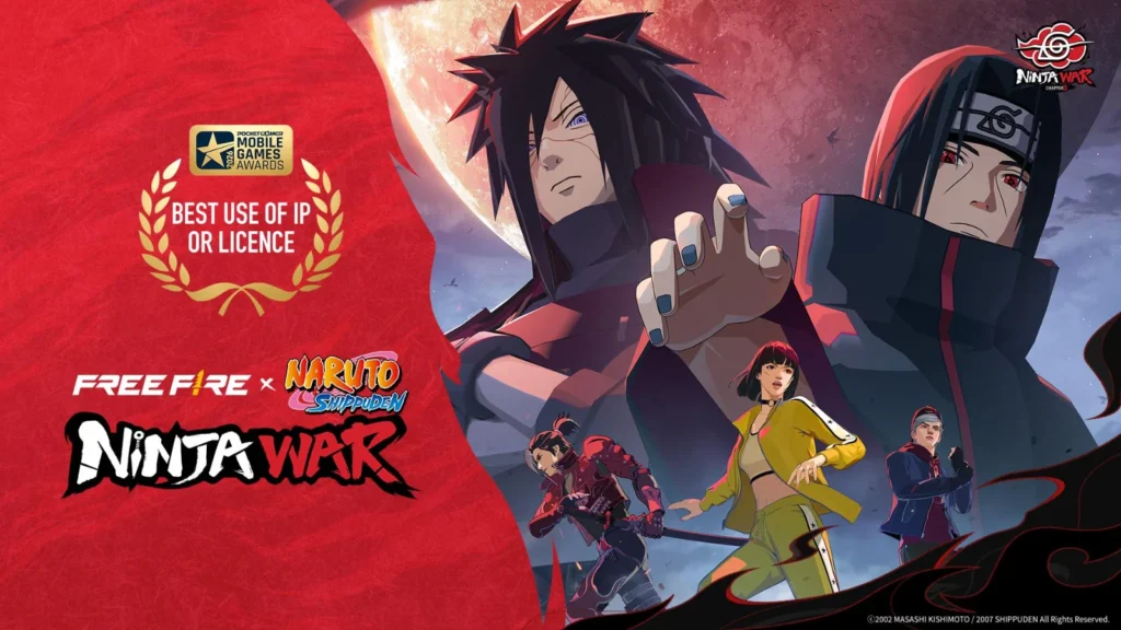 A vitória no prêmio do Free Fire no Pocket Gamer Mobile Games Awards 2026 coroou a colaboração épica com Naruto Shippuden. Confira os detalhes!
