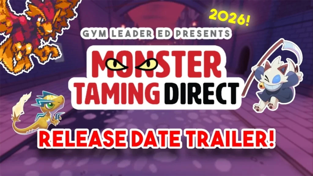A transmissão do Monster Taming Direct 2026 acontece em 12 de setembro com 30 jogos indie, novidades de Coromon e Cassette Beasts. Confira!