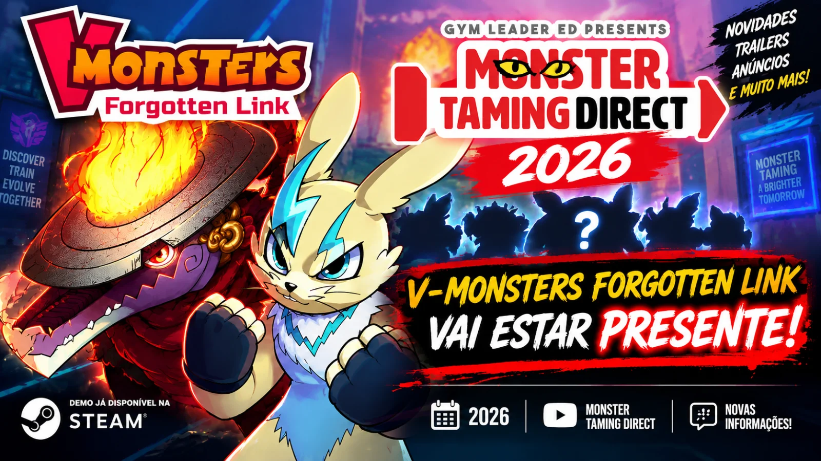V-Monsters: Forgotten Link Confirma Presença no Monster Taming Direct 2026 com Novo Trailer